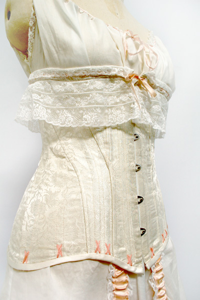 Edwardian Corset - Gold Satin